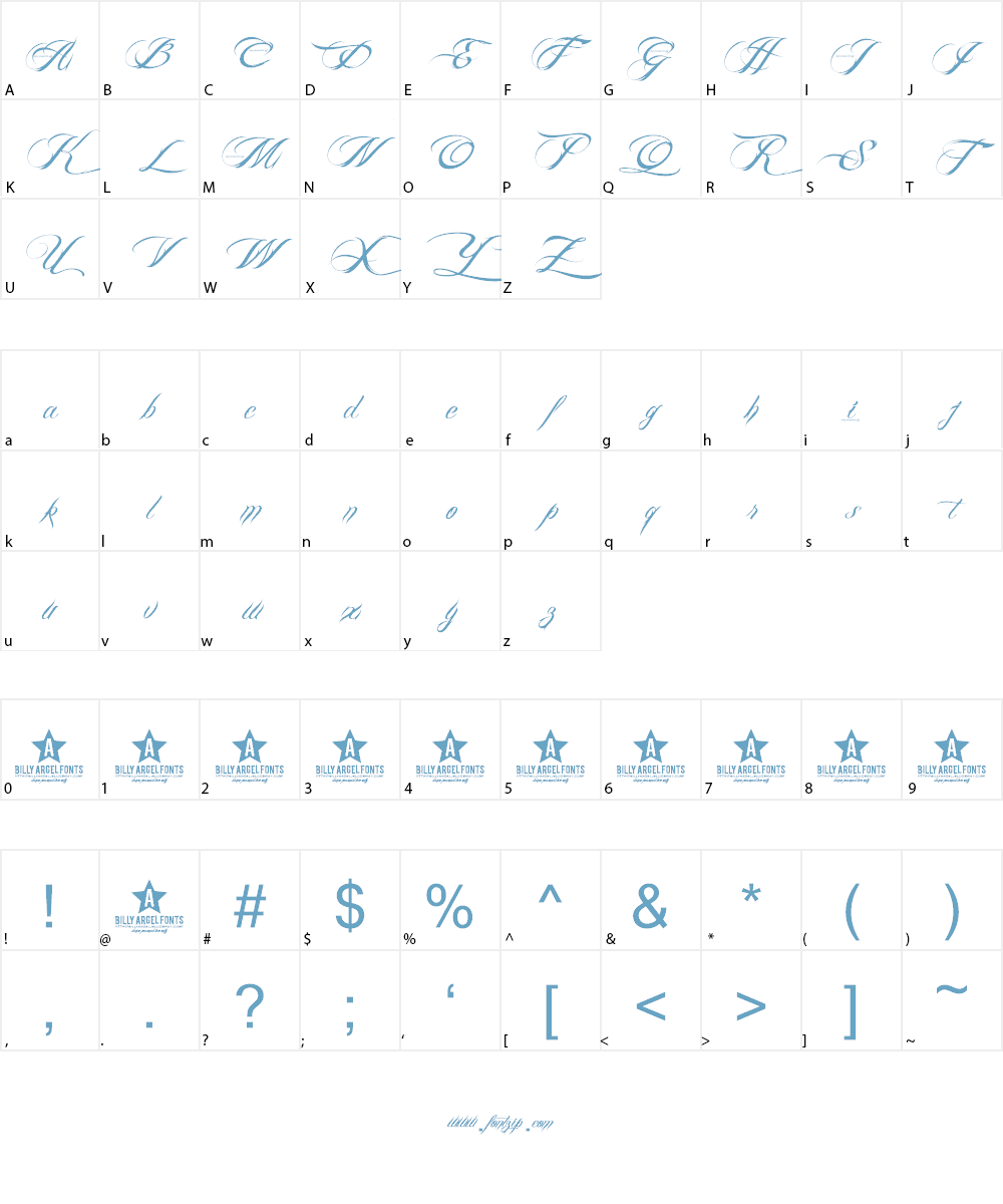 Billy Argel Font Font Character